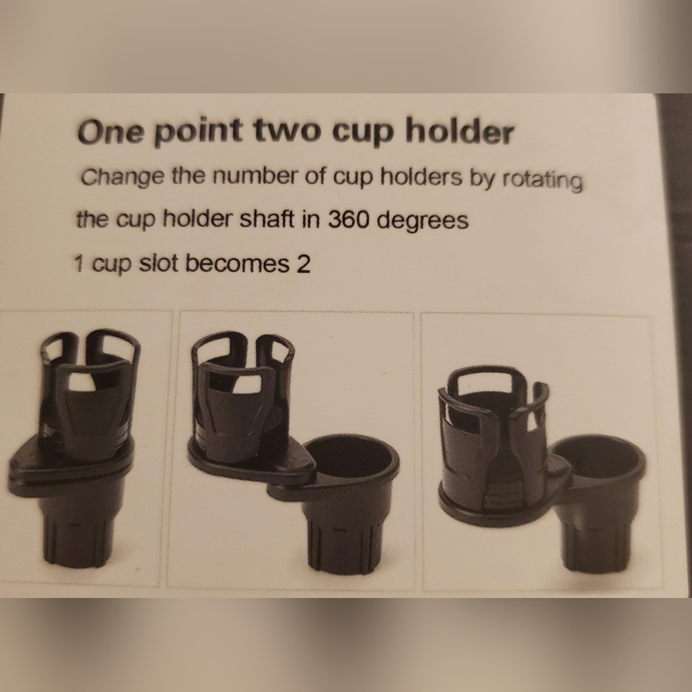 (2) Car Cup Holder Expander for 2 in 1 Multifunctional Car Cup Holder Extender - Picture 5 of 5